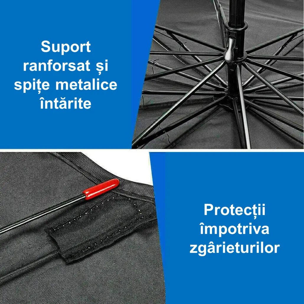 PARASOLAR AUTO PLIABIL TIP UMBRELĂ 78x140