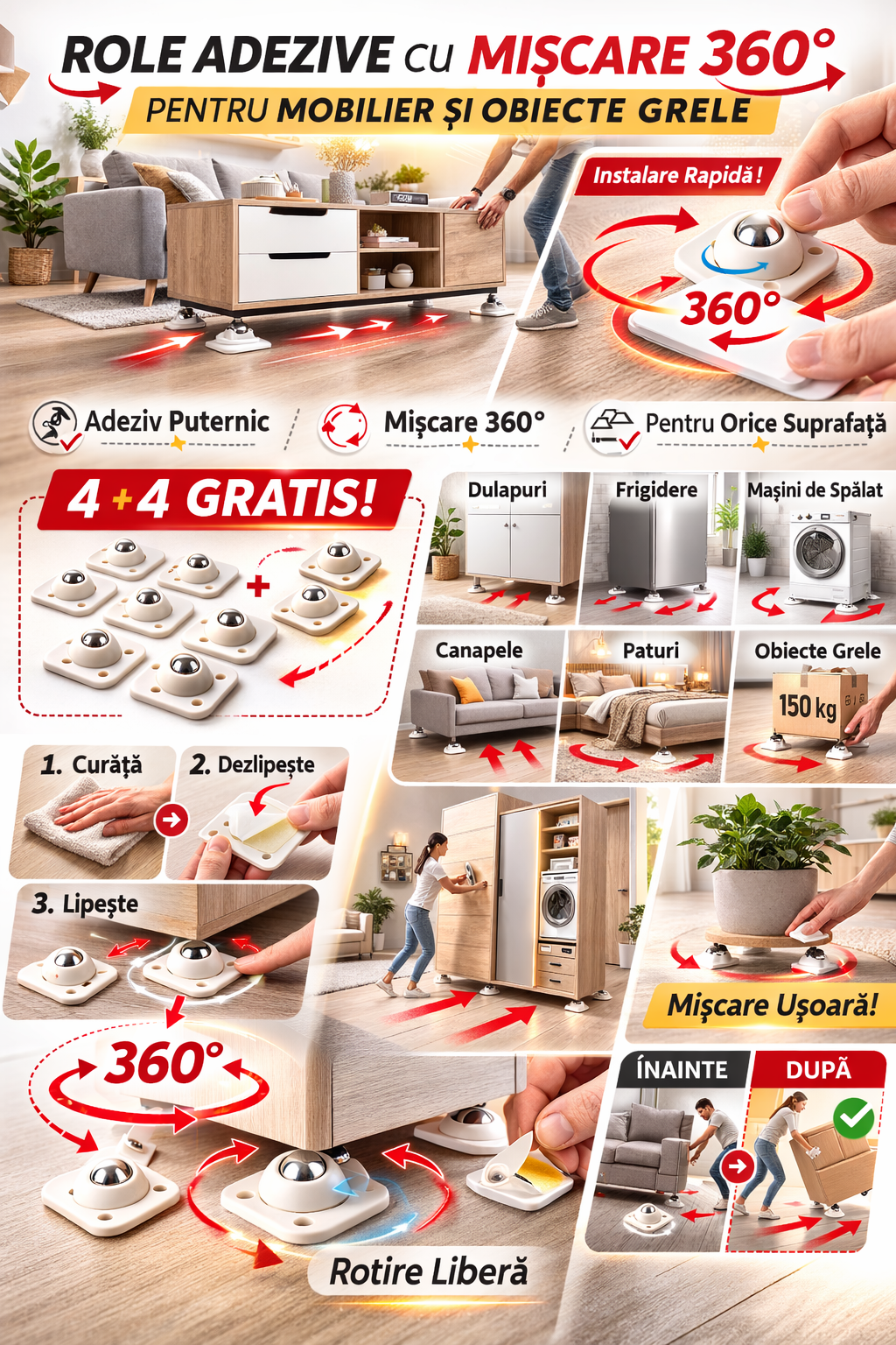 Role 360° – Servicii de mutare mobilă și electrocasnice 4+4 gratis