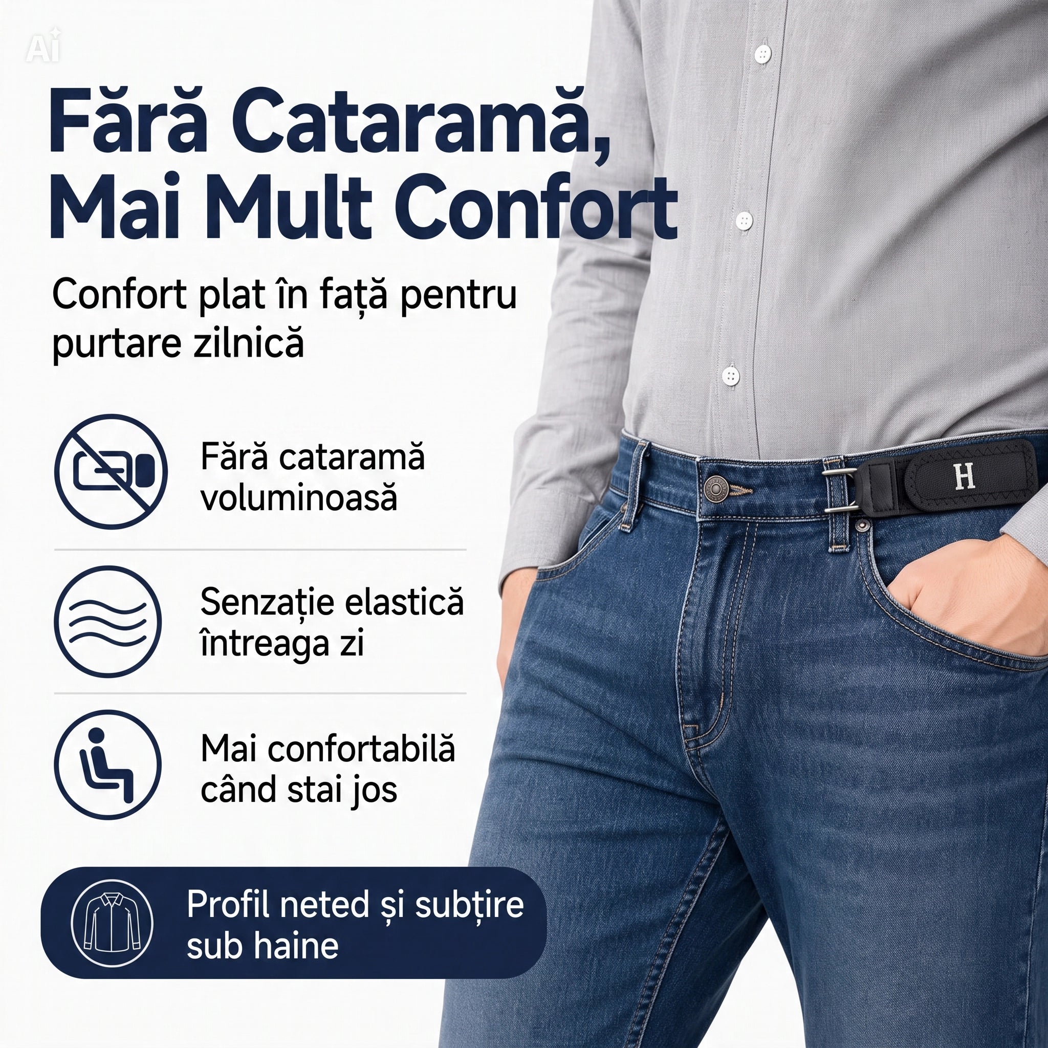 BeltPro – Curea elastică ultra confortabilă fără cataramă (pachet de 2)
