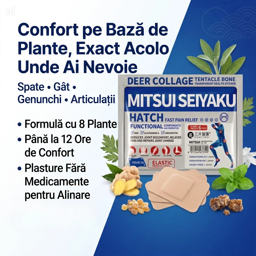 Plasture japonez pentru durere - Ameliorare rapidă a durerii de spate, genunchi, gât și articulații