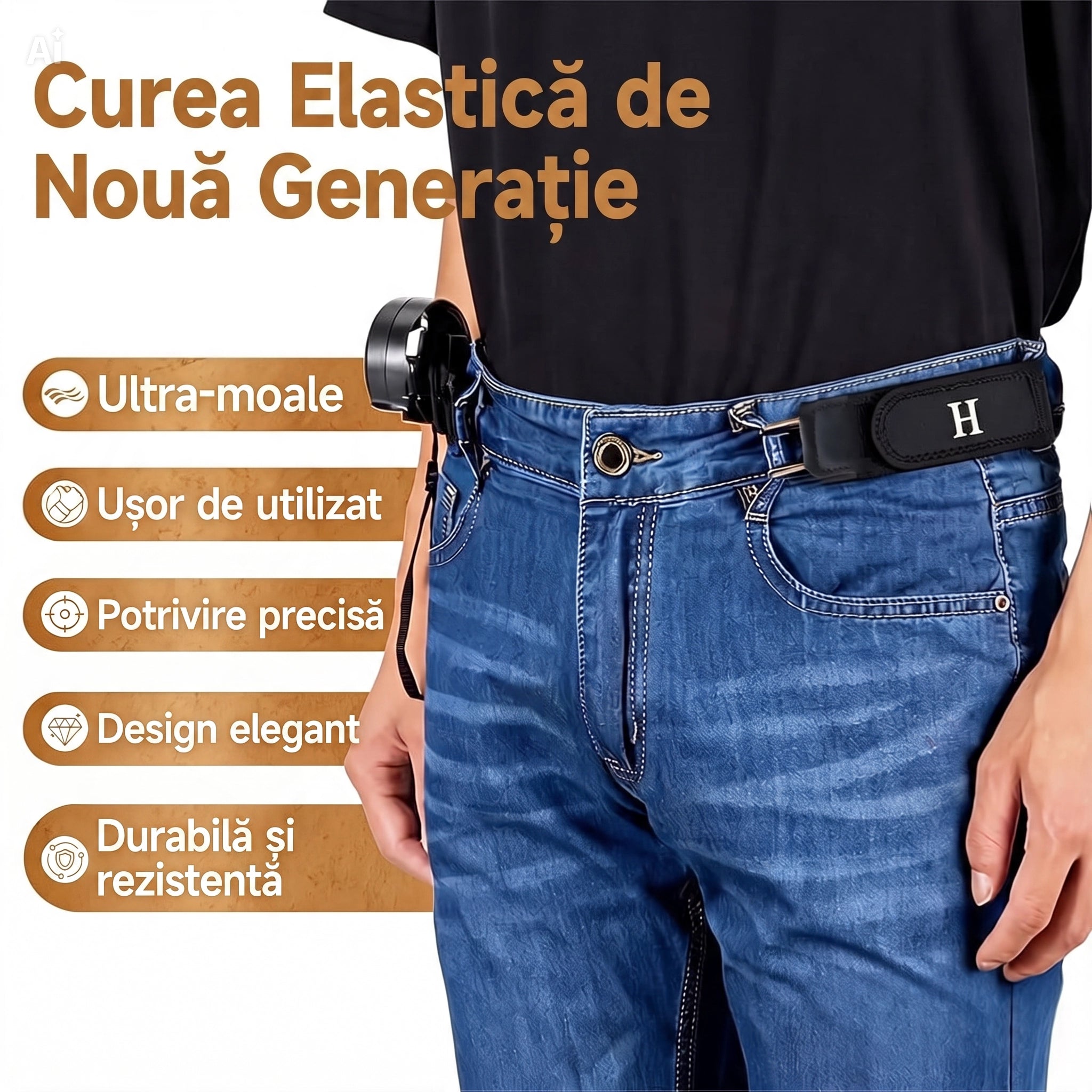 BeltPro – Curea elastică ultra confortabilă fără cataramă (pachet de 2)