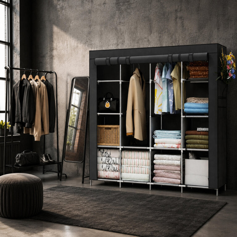Dulap textil 175x45x170cm - Cadru metalic