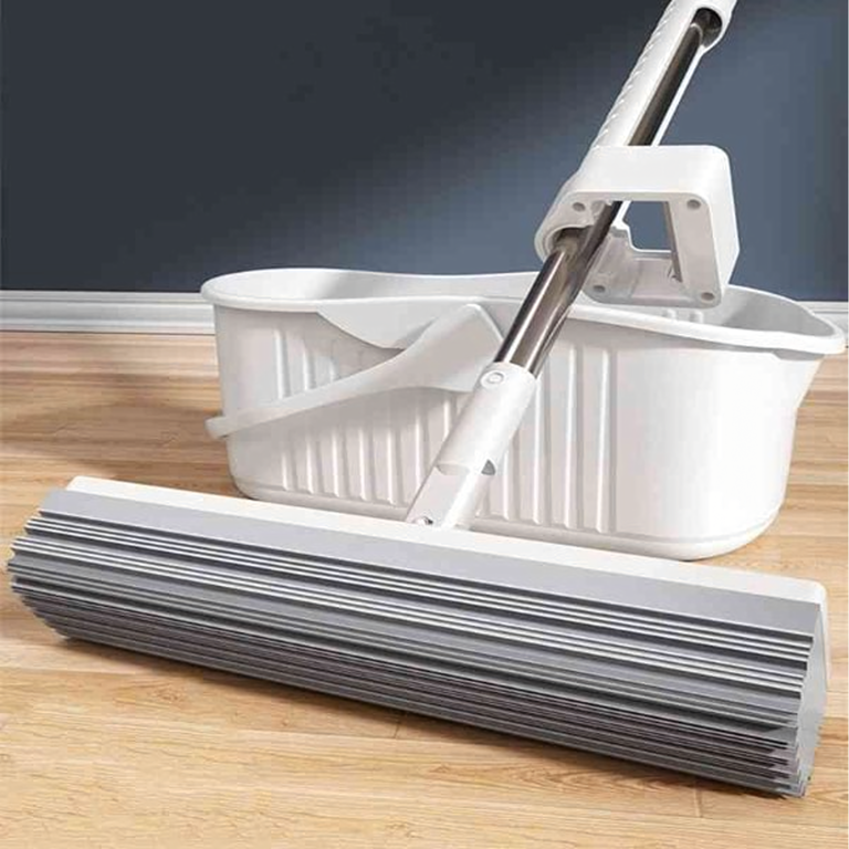 Mop cu burete pentru spălarea podelelor, stoarcere, rotație, burete absorbant de apă