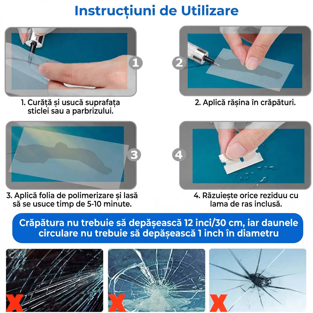 Kit reparatie parbriz / sticlă